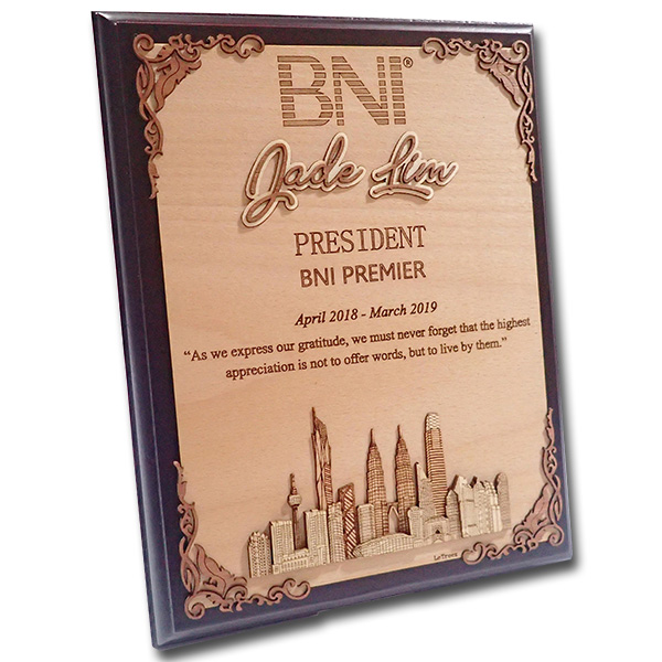 Unique 2D Wood Veneer Standee Plaque PP5229 Custom Made and