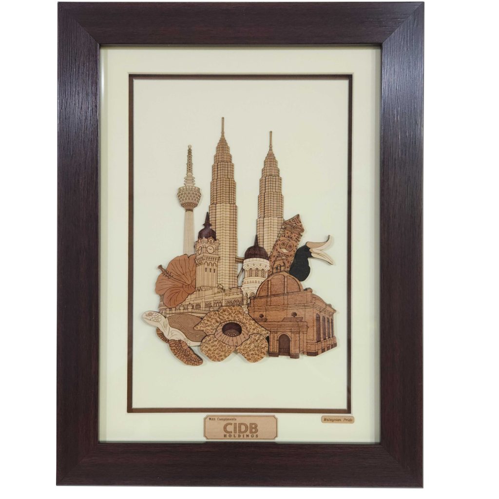 Unique VIP Gift Wood Veneer Frame | RFS35-LH00130 Malaysia Pride - Wood ...